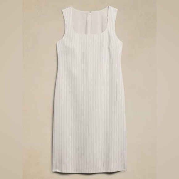 Banana Republic | White Stripe Sculpted Dress, Size: 00 Petite, NWT - Picture 1 of 4